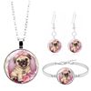 Image 1 : PRETTY PUG GIRLS NECKLACE, EARRINGS BRACELET SET