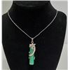 Image 1 : JADE STONE WRAPPED WITH DRAGON SHEATH NECKLACE