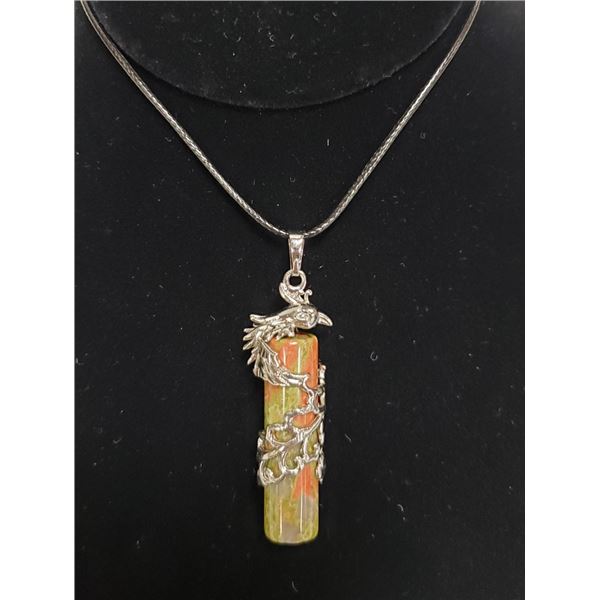UNIKITE HEALING STONE IN STAINLESS SHEATH NECKLACE