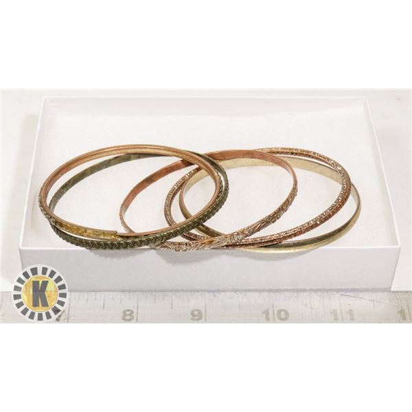 LOT OF 6 MIXED DESIGN COSTUME BANGLES