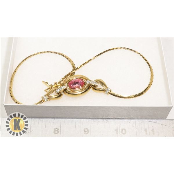 16" COSTUME NECKLACE WITH STONES