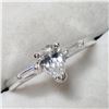 Image 2 : SILVER CUBIC ZIRCONIA RING (~SIZE 7)