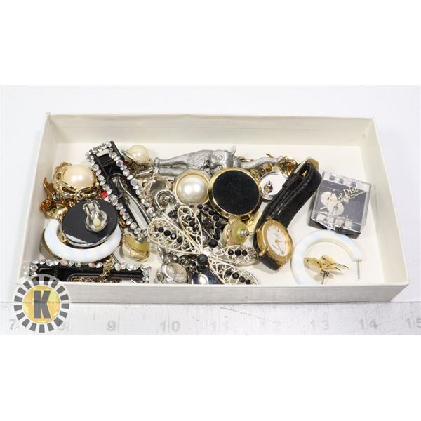 ESTATE LOT OF VARIOUS JEWELRY AND WATCHES