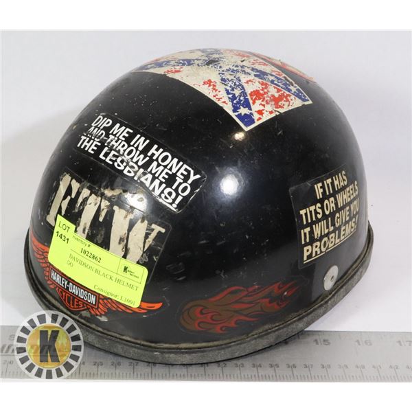 HARLEY DAVIDSON BLACK HELMET HOME DECOR WITH LOGO