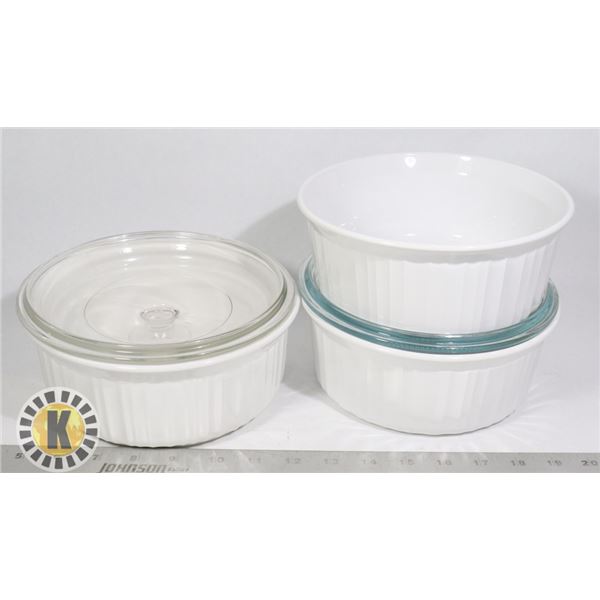 BUNDLE OF CORNING WARE TYPE DISHES