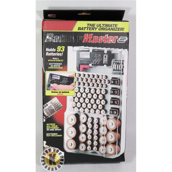 BATTERY MASTER BATTERY ORGANIZER WITH BATTERY