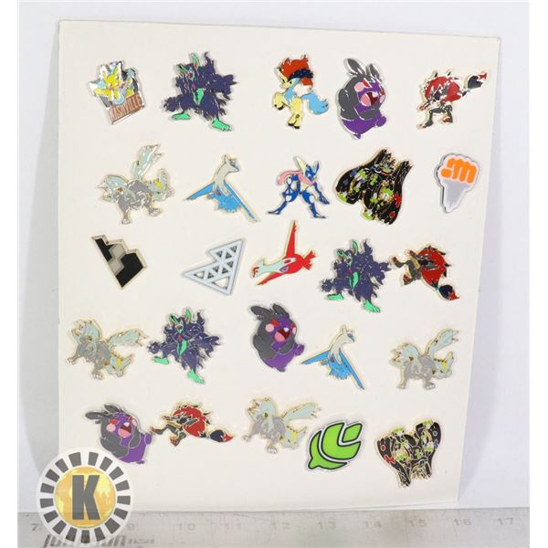 x25 POKEMON PREMIUM COLLECTORS PINS, NEW