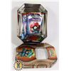 Image 1 : POKEMON x4 BOOSTERS, MINI BINDER ETC. TIN