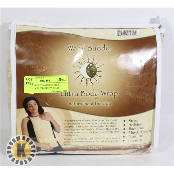 WARM BUDDY NATURAL HEAT THERAPY ULTRA BODY WRAP