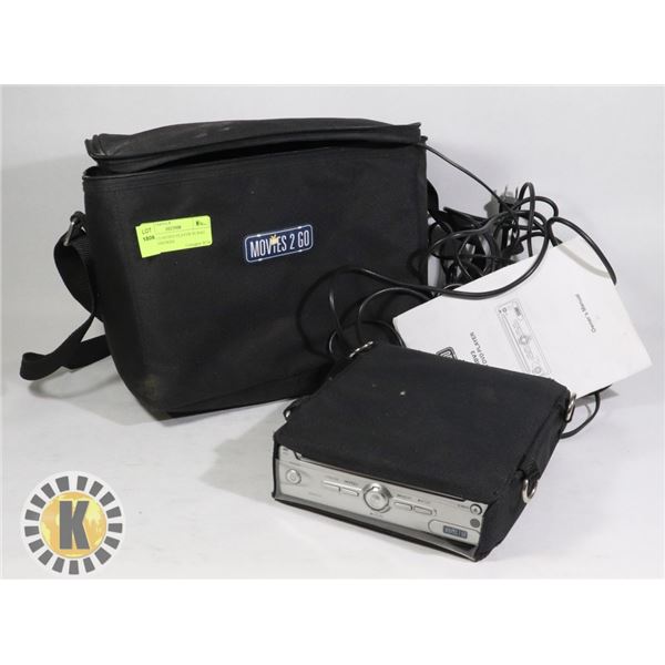 MOVIES 2 GO DVD PLAYER IN BAG W/ ACCESSORIES