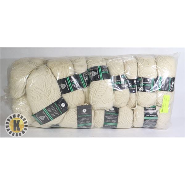 BAG OF ARAN YARN PURE VIRGIN WOOL