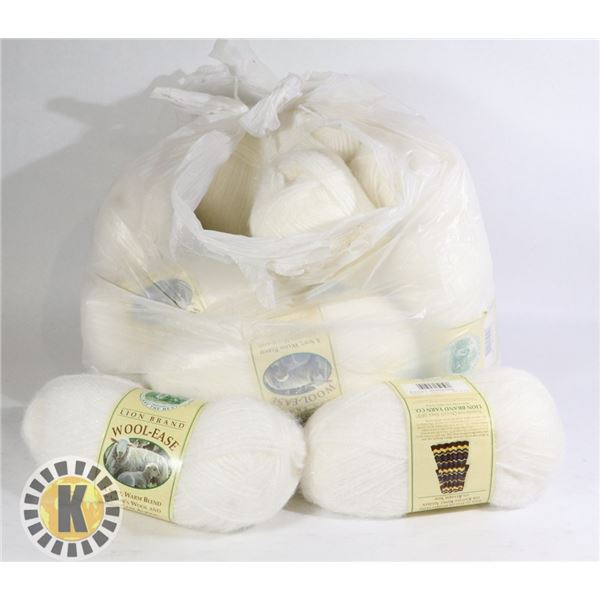BAG OF ACRYLIC LION BRAND YARN