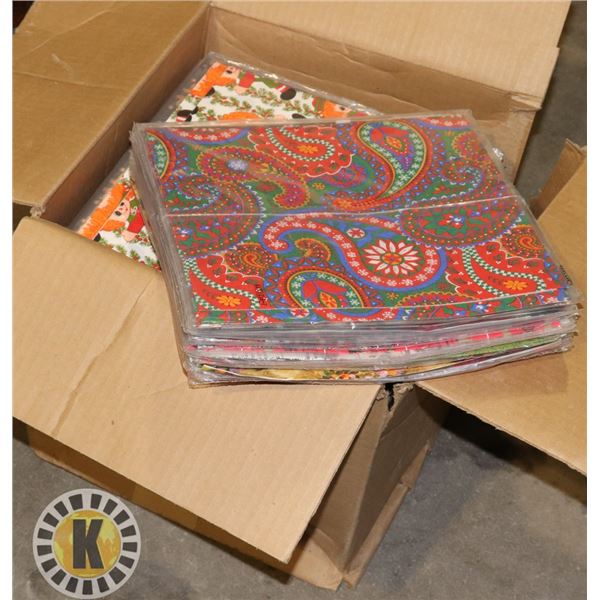 BOX OF ASSORTED WRAPPING PAPER