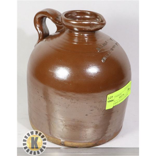 BT HOLMAN ANTIQUE BROWN WATER JUG