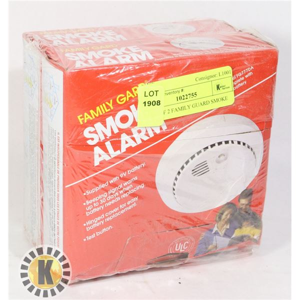PACK OF 2 FAMILY GUARD SMOKE ALARM
