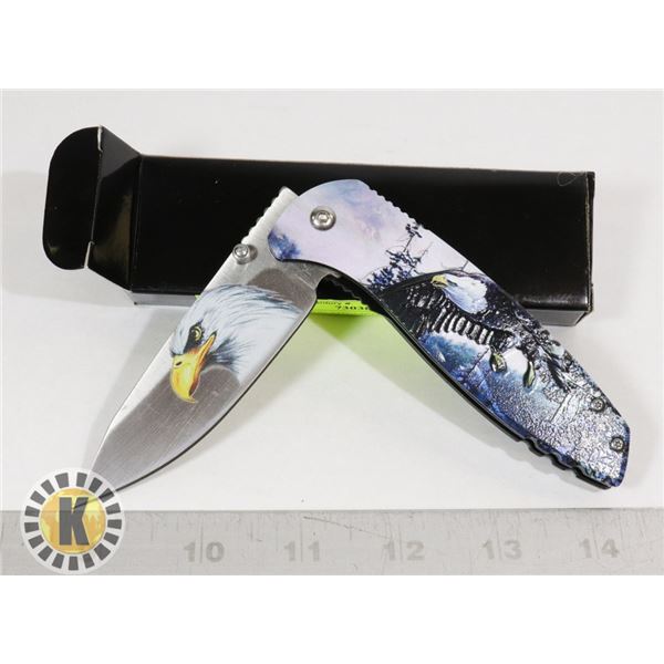 NEW EAGLE THEMED FOLDING KNIFE