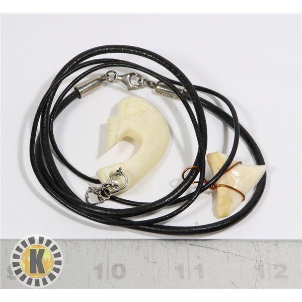 A WHALE BONE FISHHOOK FROM HAWAII AND A