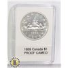 Image 1 : CAN. 1959 SILVER $1, PROOF CAMEO,