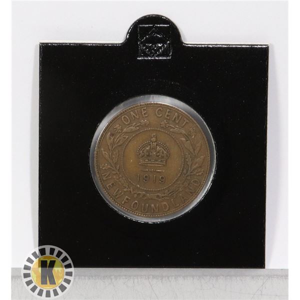 1919 GEORGE V NEWFOUNDLAND LARGE CENT