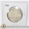 Image 1 : 1962 SILVER CANADA $1 DOLLAR COIN