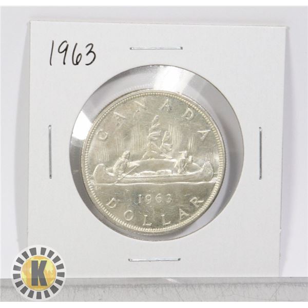 1963 SILVER CANADA $1 DOLLAR COIN