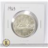 Image 1 : 1963 SILVER CANADA $1 DOLLAR COIN