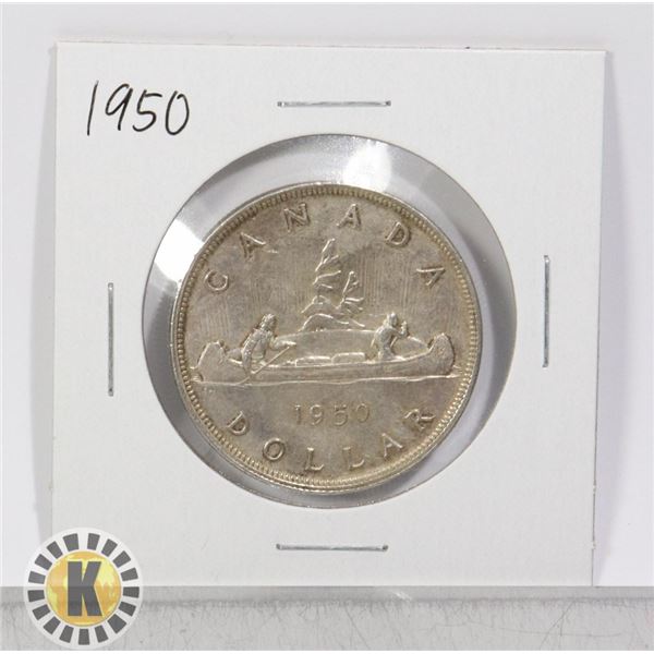 1950 SILVER CANADA $1 DOLLAR COIN