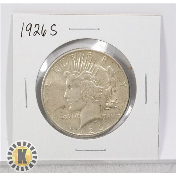 1926S SILVER USA PEACE $1 DOLLAR COIN
