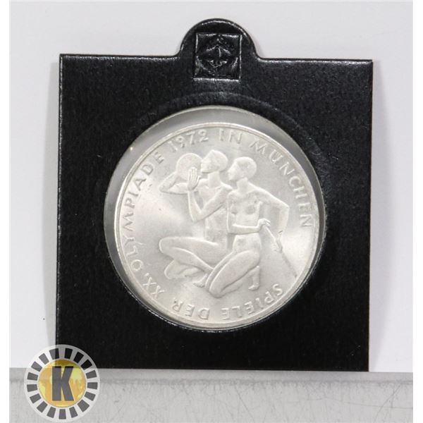 1972 MUNICH OLYMPICS SILVER 10 MARK COMMEM.