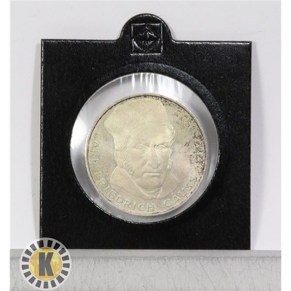 1977J GERMANY SILVER 5 MARK COMMEMORATIVE COIN