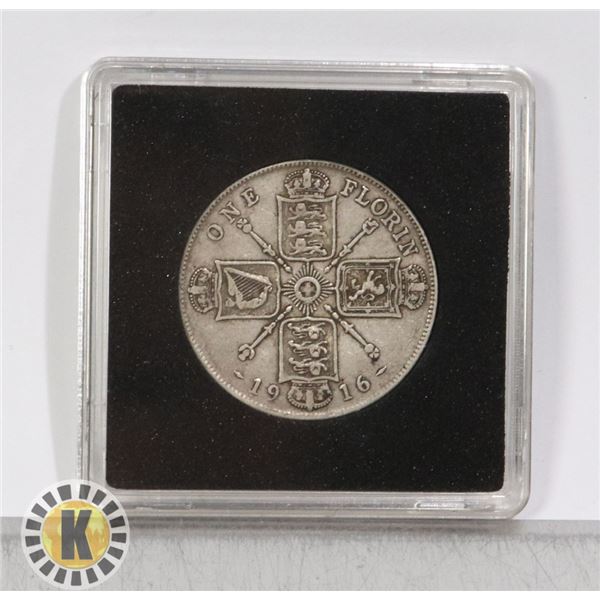 1916 GREAT BRITAIN GEORGE V SILVER FLORIN
