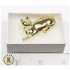 Image 1 : ~2" LONG COSTUME CAT BROOCH WITH STONES