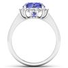 Image 2 : Natural 3.48 CTW Tanzanite & Diamond Ring 14K White Gold - REF-143R7F