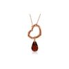 Genuine 2.25 ctw Garnet Necklace 14KT Rose Gold - REF-27A4K