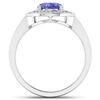 Image 2 : Natural 1.82 CTW Tanzanite & Diamond Ring 14K White Gold - REF-64H8M