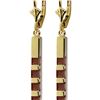 Image 1 : Genuine 0.70 ctw Garnet Earrings 14KT Yellow Gold - REF-55K2V