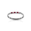 Image 1 : Genuine 0.11 ctw Ruby & Diamond Ring 14KT White Gold - REF-27W5Y