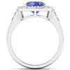 Image 2 : Natural 3.1 CTW Tanzanite & Diamond Ring 14K White Gold - REF-117N5R