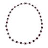 Image 1 : Natural 18.67 CTW Ruby & Diamond Necklace 14K White Gold - REF-604R8K