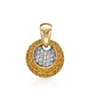 Image 1 : Natural 1.69 CTW Yellow Sapphire & Diamond Necklace 14K Two Tone Yellow Gold - REF-96M3F