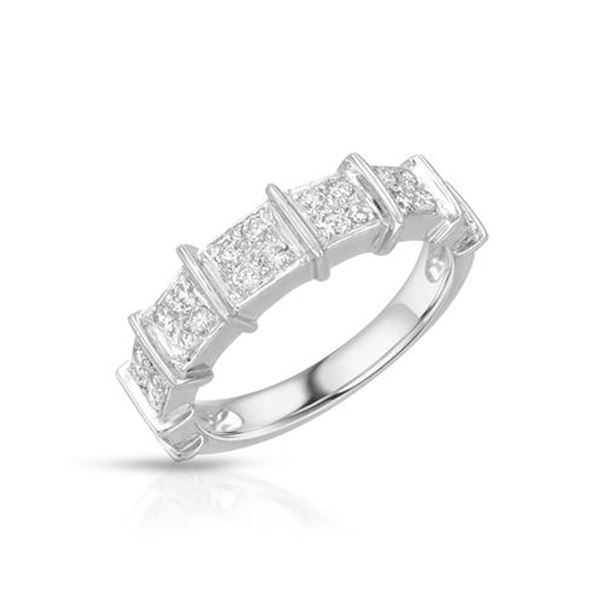 Natural 0.45 CTW Diamond Ring Platinum - REF-137R7K