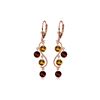 Image 1 : Genuine 4.6 ctw Garnet & Citrine Earrings 14KT Rose Gold - REF-53N4R