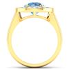 Image 2 : Natural 1.98 CTW Aquamarine & Diamond Ring 14K Yellow Gold - REF-79M7T