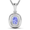 Image 3 : Natural 2.56 CTW Tanzanite & Diamond Pendant 14K White Gold - REF-52W2X