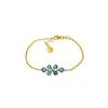 Image 1 : Genuine 3.15 ctw Blue Topaz Bracelet 14KT Yellow Gold - REF-56H4X