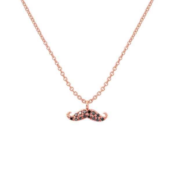 Natural 0.08 CTW Diamond Necklace 18K Rose Gold - REF-27R9K