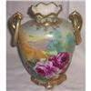 Image 1 : Morimura Nippon Hand Painted Urn Vase Roses #1745079
