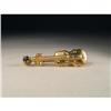 Image 1 : Estate 14K YG Gold Sapphire Violin Brooch Pin #1745285