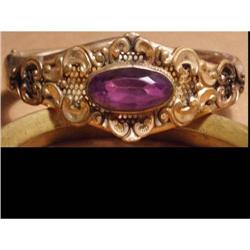 Vintage rose gold Amethyst VIctorian Bracelet #1745358