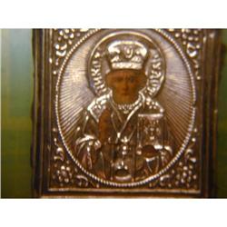 Faberge Imperial Russian Silver Icon:Nicholai #1745454